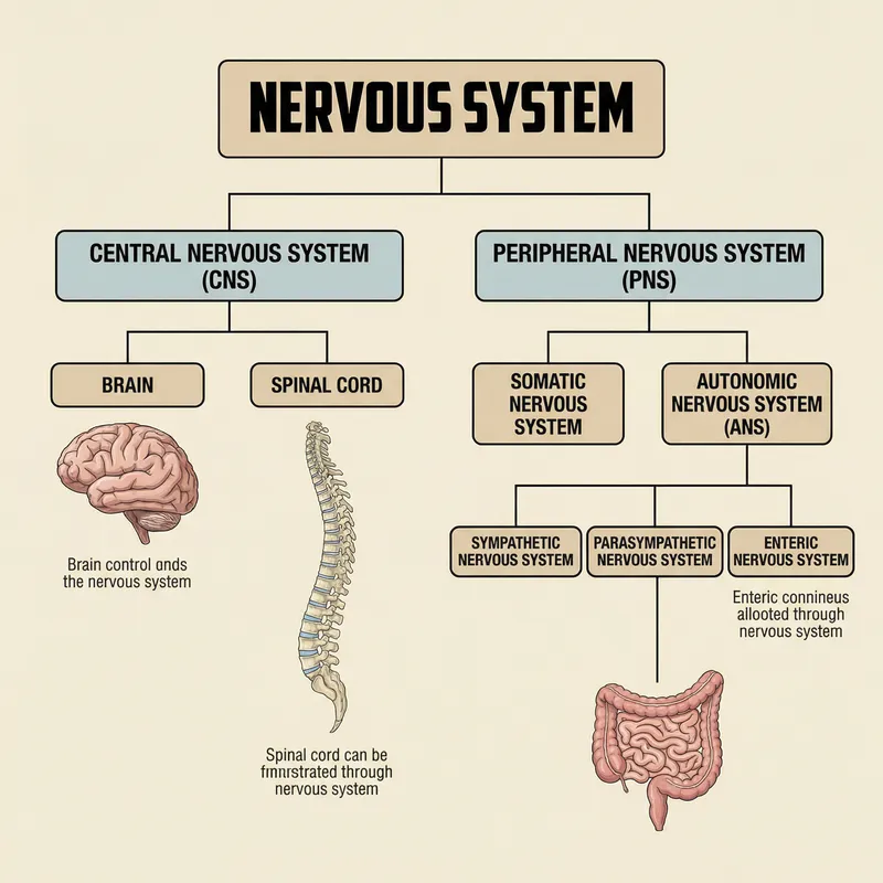 Human Nervous System Diagram: Components Overview