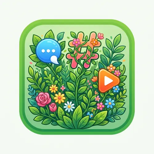 Social Garden Icon Design for Apps