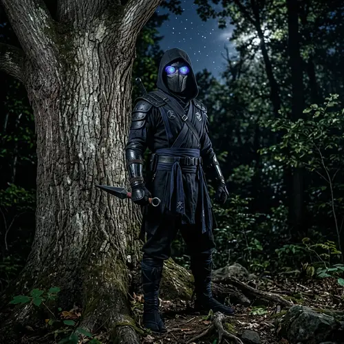 Mysterious Ninja with Whirlpool Eyes | Unique Design