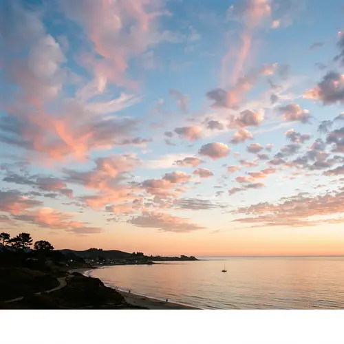 Serene Realistic Sunset Sky with Diverse Cloud Formations