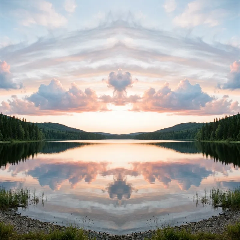 Soft Realistic Sunset with Sunless Cloudscape Soft Realistic Sunset with Sunless Cloudscape