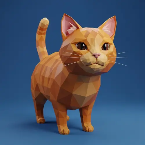 Low Poly Cat Art Collection