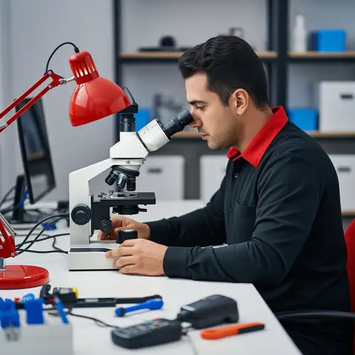 Expert Computer Technician at Work