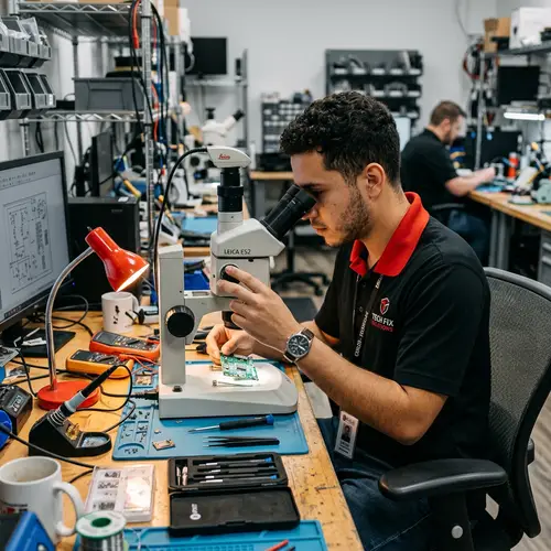 Expert Computer Technician at Work