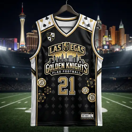 Las Vegas Themed Sleeveless Flag Football Jersey
