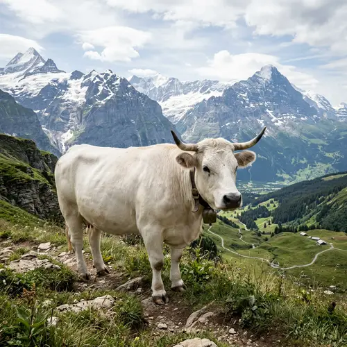 White Bull in the Mountains