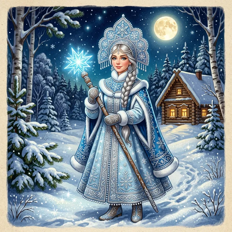 Snow Maiden | Iconic Eastern European Character Illustration Snow Maiden | Iconic Eastern European Character Illustration