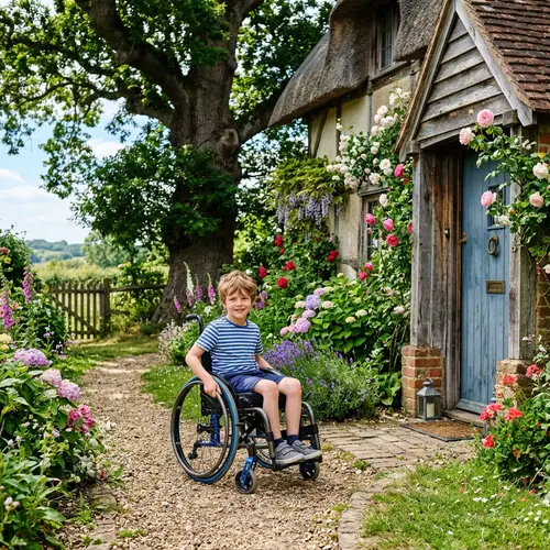 Young Boy Michael Enjoying Sunny Day at Family Cottage