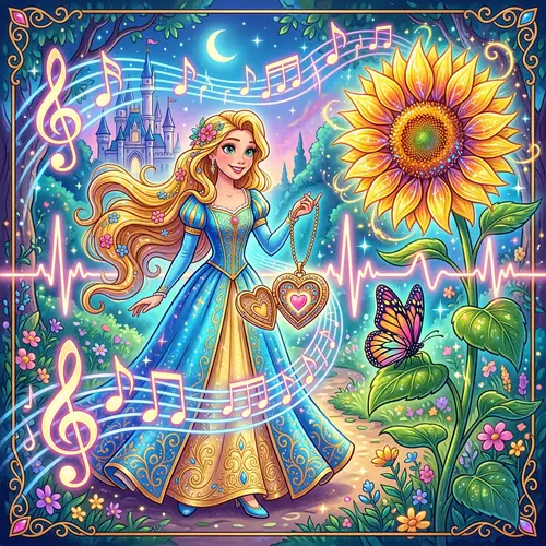 Whimsical Rapunzel-Inspired Tattoo Design