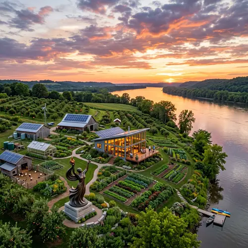Sustainable 20-Acre Homestead with Empowerment Statue & Glass House