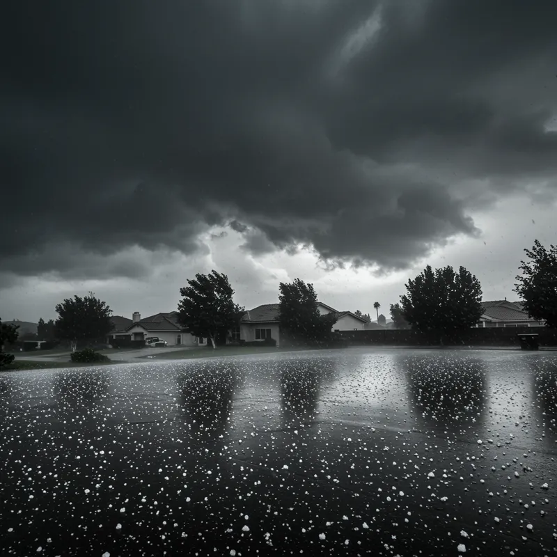 Stormy Weather in Anaheim: Hail, Wind & Rain