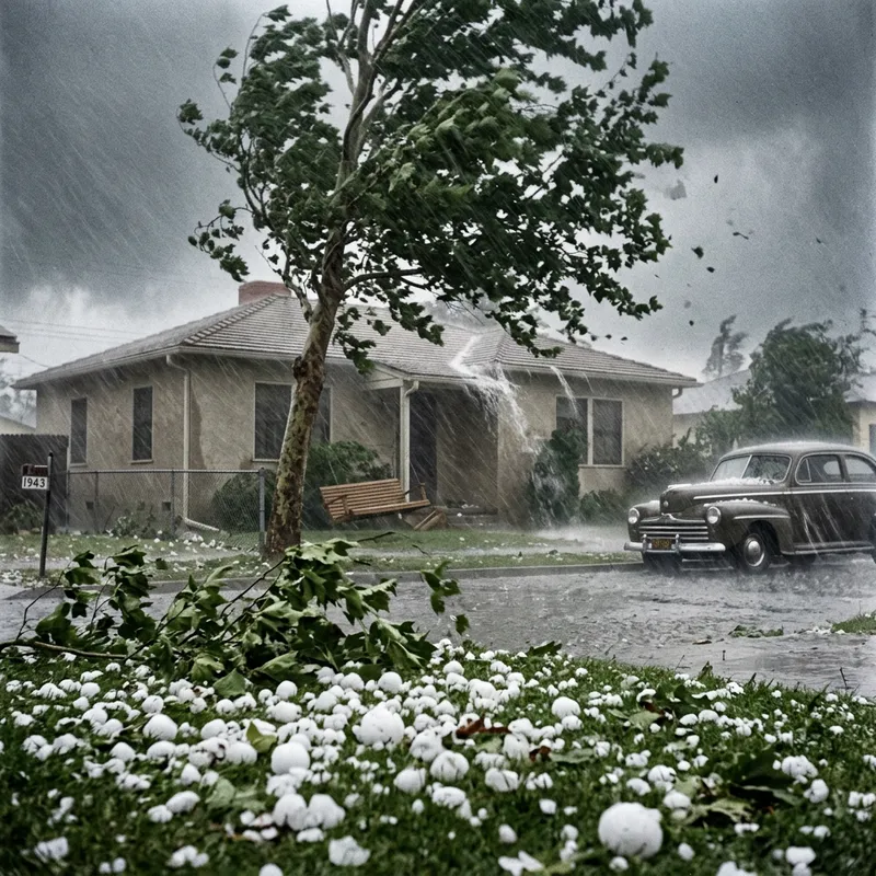 Stormy Weather in Anaheim: Hail, Wind & Rain