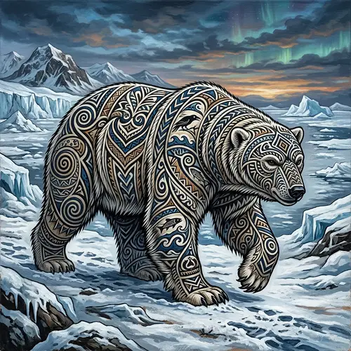 Tribal Art Inspired Polar Bear Designs