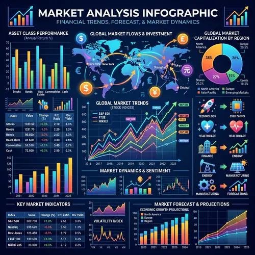 Financial Market Analysis Infographic: Trends & Forecast