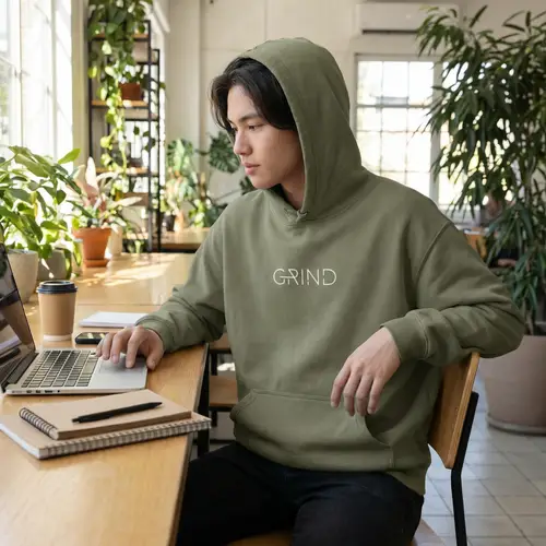 Aesthetic Sweatshirts with GRIND Logo for Entrepreneurs