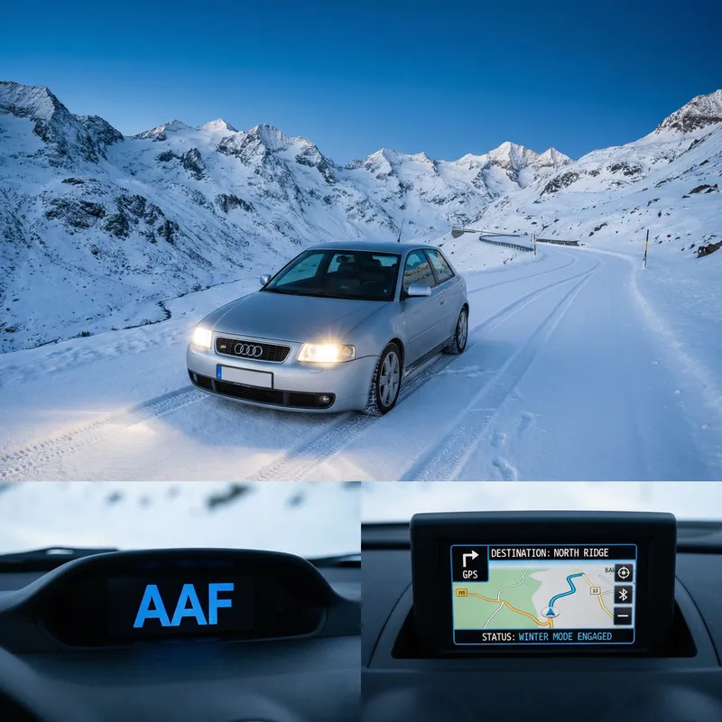 Audi S3 8L Running on Snow Mountains | Direction Panel AAF Audi S3 8L Running on Snow Mountains | Direction Panel AAF