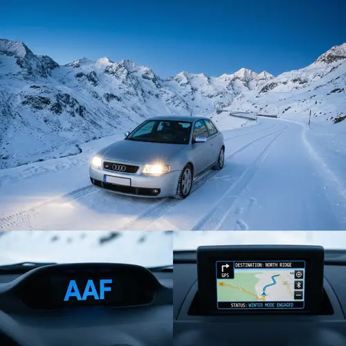 Winter Adventure with Audi S3 8L | Snow-Capped Mountains Scene