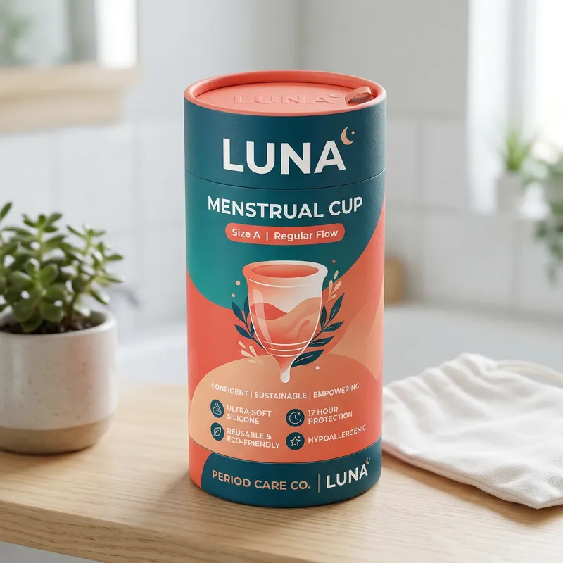 Bold Menstrual Cup Packaging Design