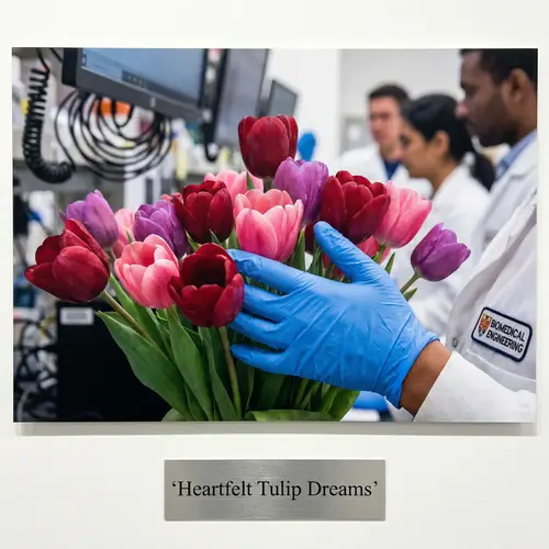 Heartfelt Tulip Dreams - Vibrant Bouquet & Nurturing Hands