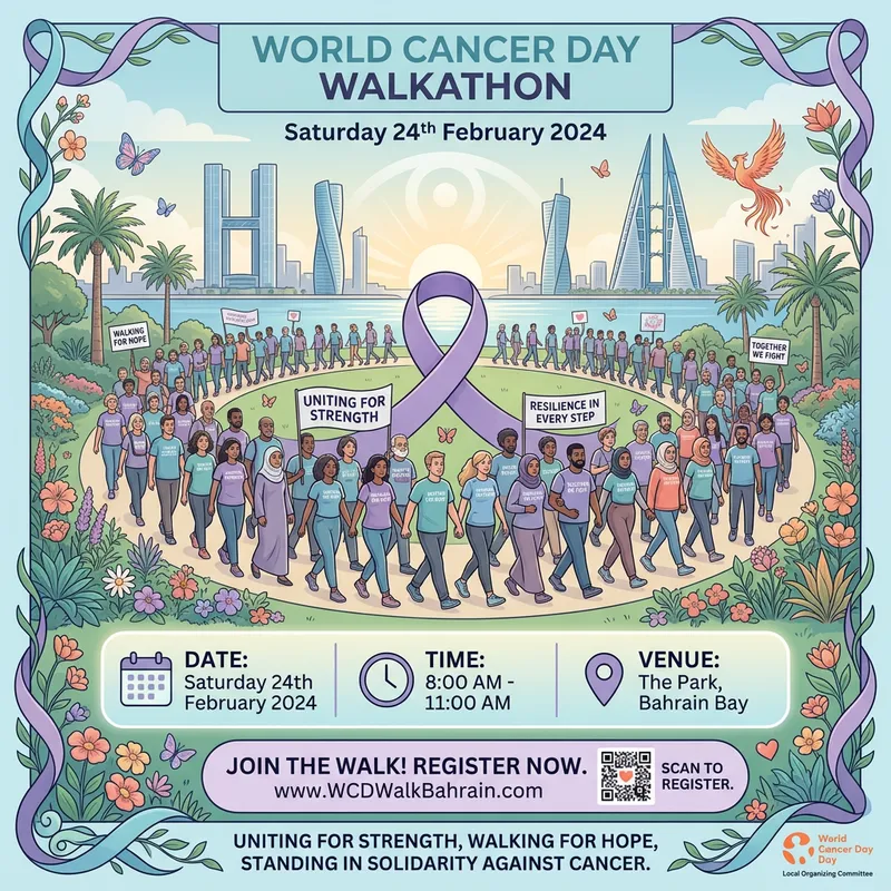 World Cancer Day Walkathon at the Park-Bahrain Bay | 24th Feb 2024