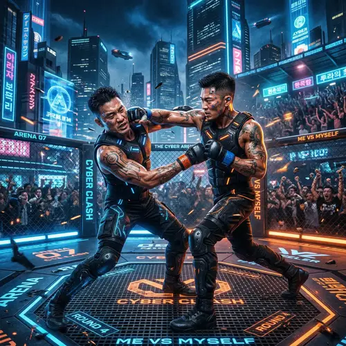 Arena Fight: Battling Myself in Cyberpunk Boxing