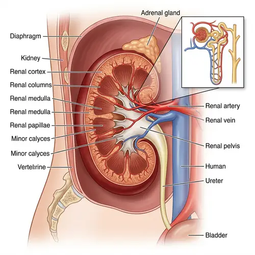 Anatomical Depiction of a Healthy Kidney