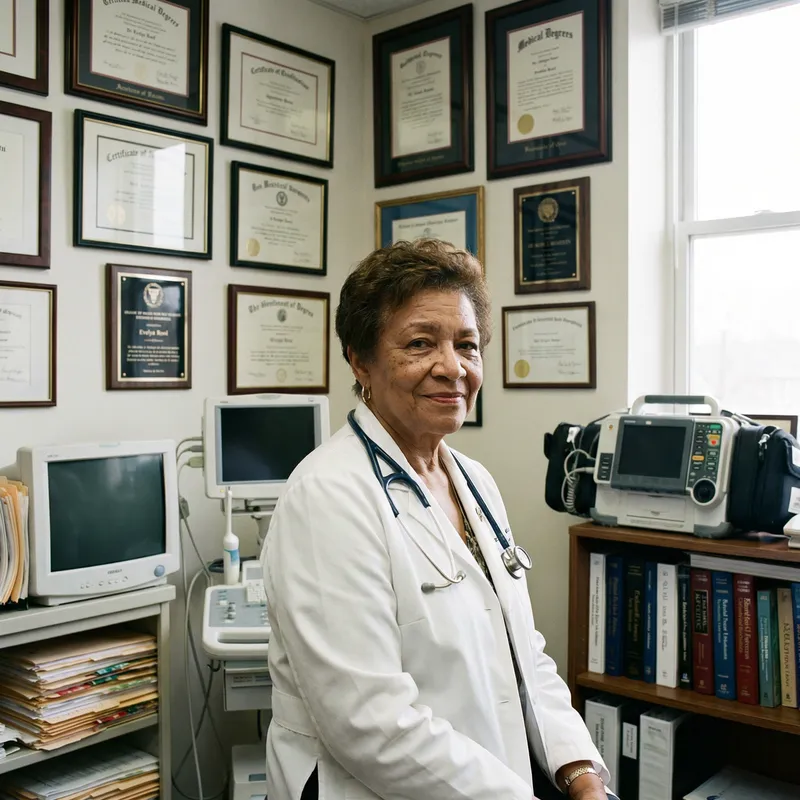 Portrait of a Chief Physician in a Hospital Portrait of a Chief Physician in a Hospital