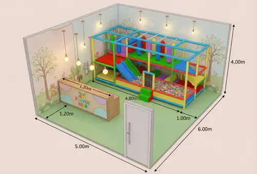 FRUTOS KIDS: Kids Church Check-In & Play Area Design