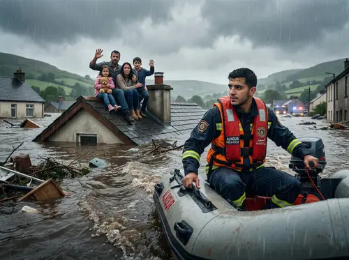 Heroic Rescue Amid Alnour's Devastating Flood