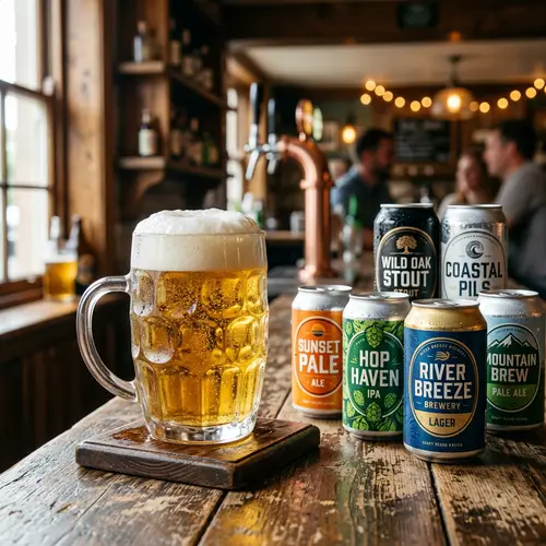 Traditional Glass Mug Filled with Cold Frothy Beer - Inviting Clarity