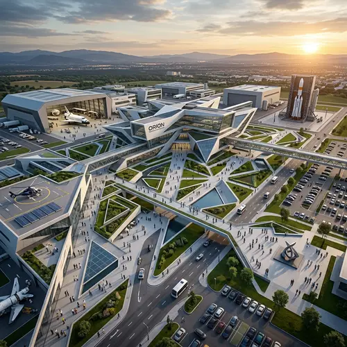 Futuristic Aerospace Company Office Building | Innovation & Progress