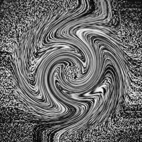 Kinetic Spin of Grayscale Patterns - Abstract Art Snapshot
