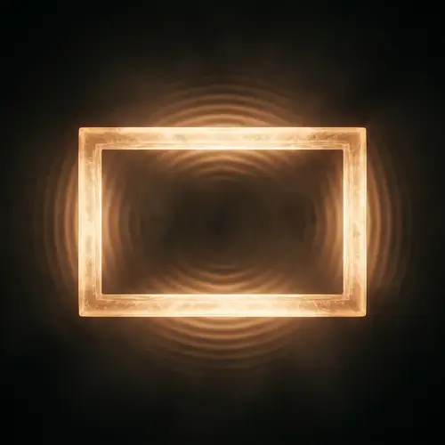 Ethereal Rectangle Border Box with Enchanting Light