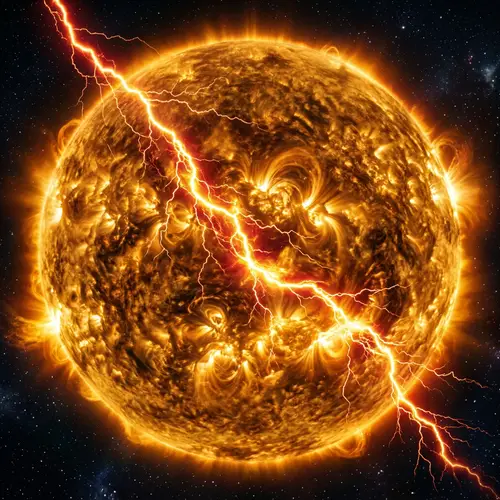 Raw Power: Lightning Bolt Across the Sun