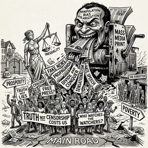 Impact of Mass Media: An Editorial Cartoon