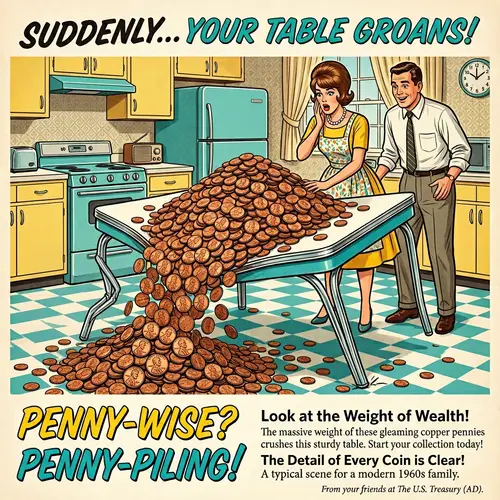 1960's Retro Kitchen with Lincoln Pennies