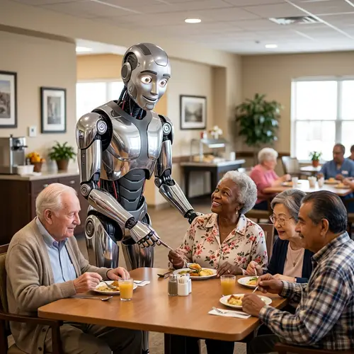 Photo-Realistic Robotic Assistant in Assisted Living Space