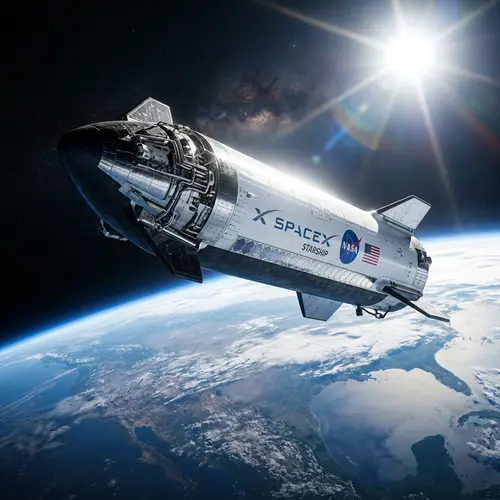 Hyper-Realistic SpaceX Starship Orbiting Earth