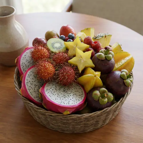 Exotic & Juicy Fruits Bouquet: 3D Rendered Visual Delight