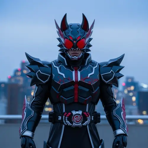 Futuristic Wolf Warrior in Heroic Stance