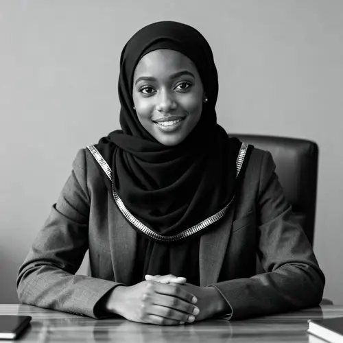 Professional Black Muslim Girl in Hijab Image