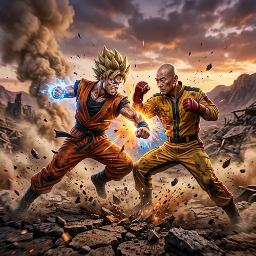 Intense Hand-to-Hand Combat: Caucasian vs. East Asian