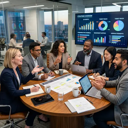 Engaging Strategic Communication Meeting in Modern Office