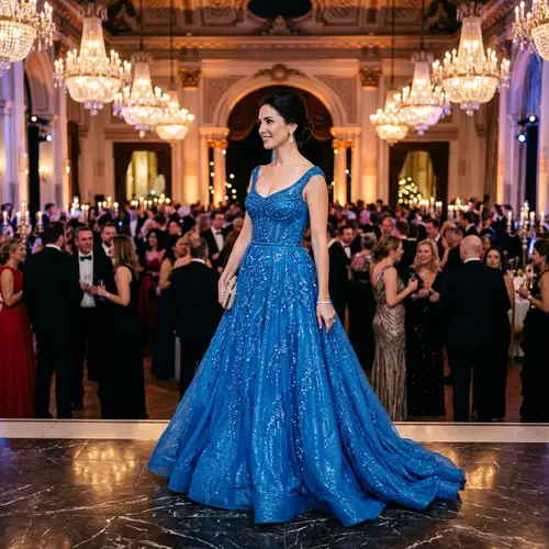 Elegant Blue Evening Gown for Stylish Events