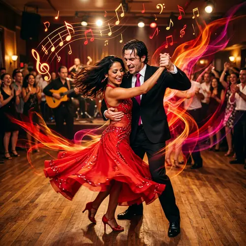 Passionate Salsa Dance in Enchanting Room | Expressive Moment
