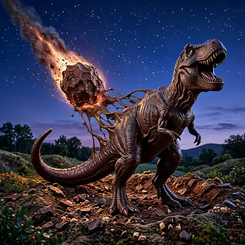 Chocolate Meteorite Transforming into a Dinosaur