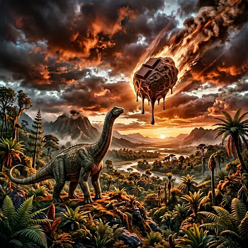 Chocolate Meteorite Falls: A Jurassic Encounter