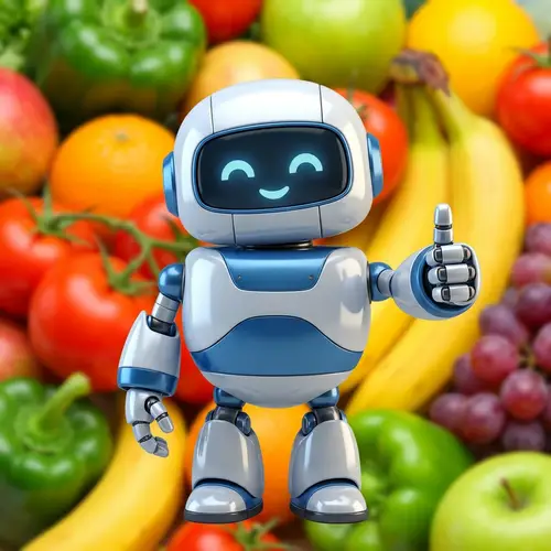 Friendly Robot Emotions Among Fruits & Vegetables