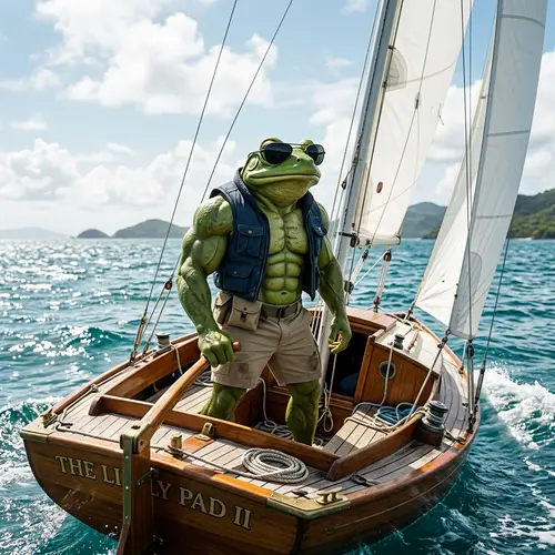 Jacked Frog Sailing in Style