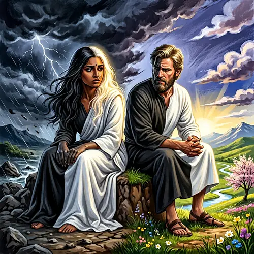 Duality of Human Spirit: Symbolic Representation of Light and Darkness